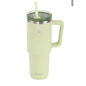 Wavetopia 40 oz power coated lime colored canteen tumbler